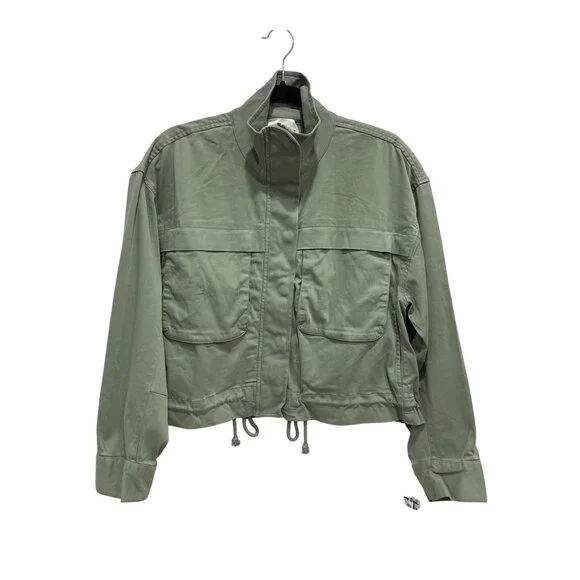 CASLON Green Crop Utility Jacket SMALL - Picture 2 of 10